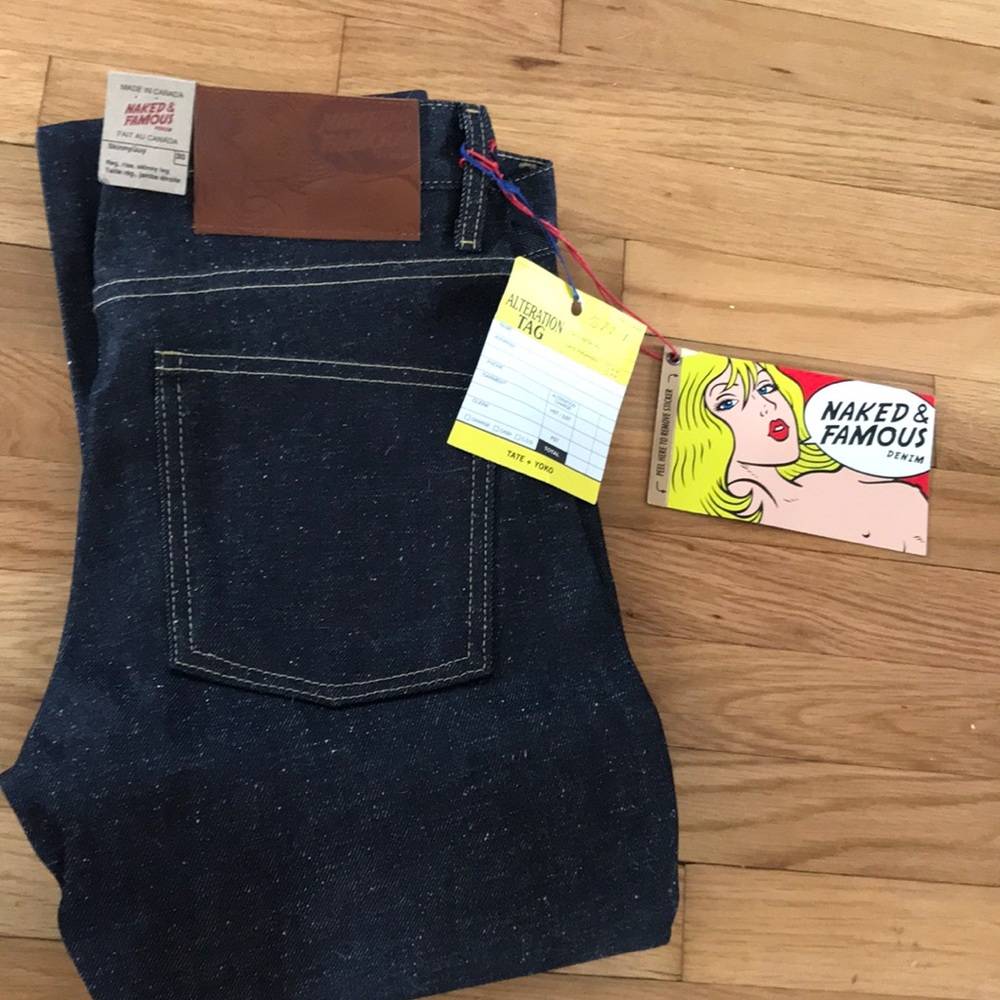 Naked & Famous raw denim skinny guy 30x32